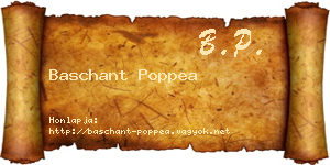 Baschant Poppea névjegykártya